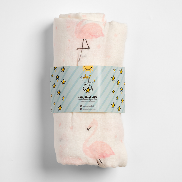 Flamingo fancies swaddle