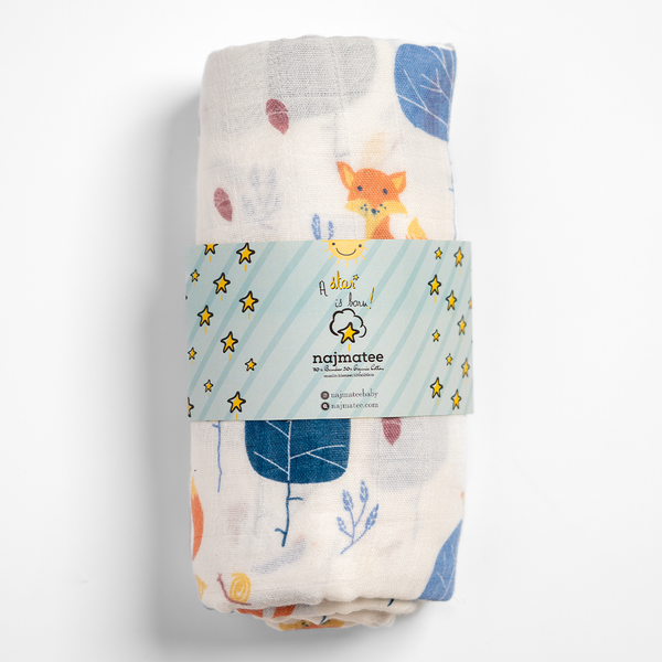 Blue forest dreams swaddle
