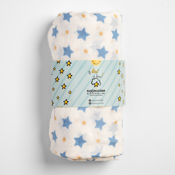 Twinkle blue swaddle