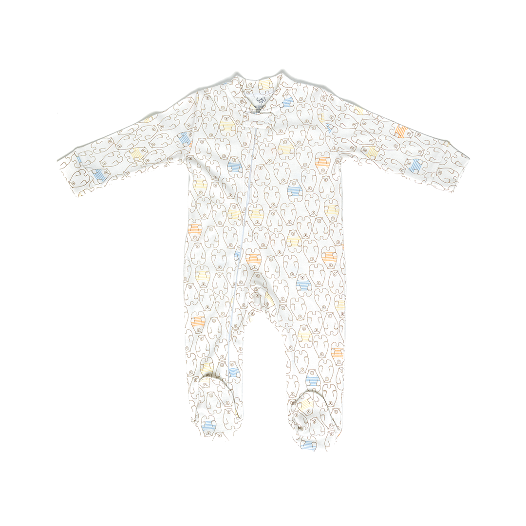Bear-y cozy baby jumpsuit